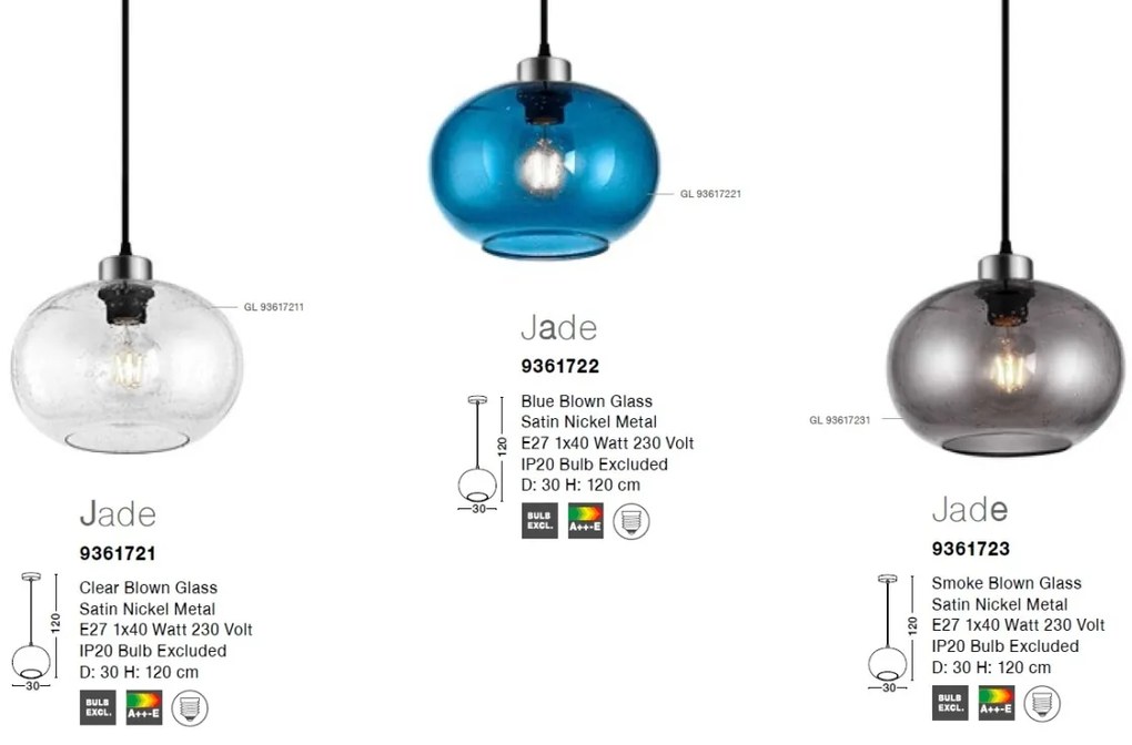 Pendul design modern Jade blue NVL-9361722