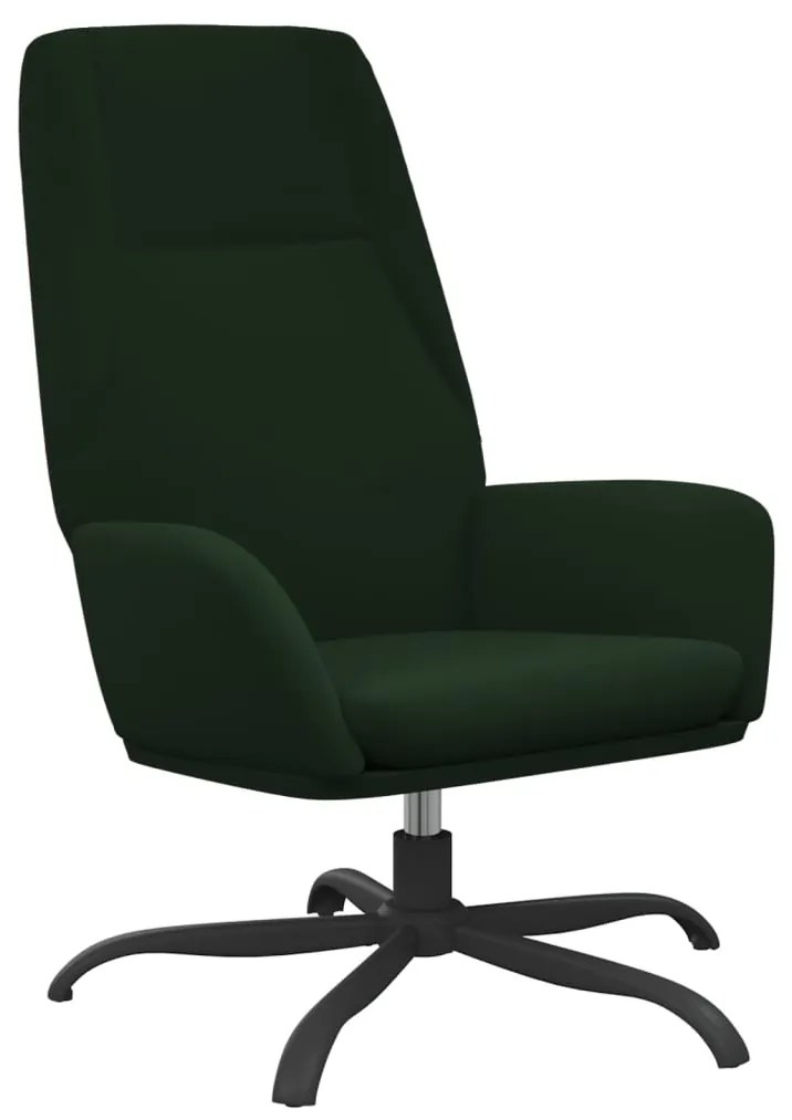 341368 vidaXL Scaun de relaxare, verde închis, catifea