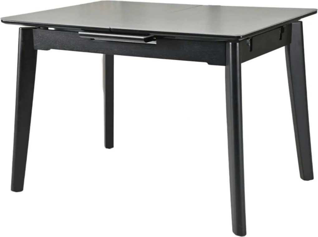 Masa extensibila OSTEN, gri cu efect de marmura/negru, 110/140x80x76 c