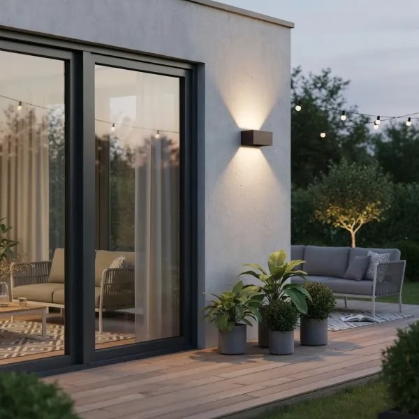 Aplică LED de exterior Ideal Lux ATOM LED/25W/230V IP54 maro