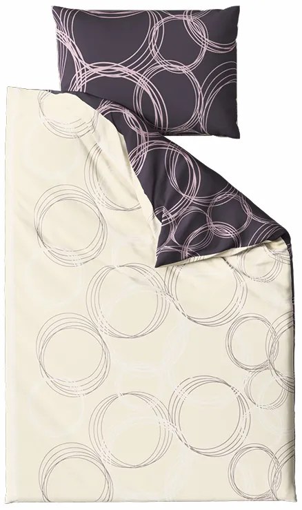 Lenjerie de pat din bumbac BUBBLES BLEND negru Dimensiune lenjerie de pat: 70 x 90 cm | 140 x 200 cm