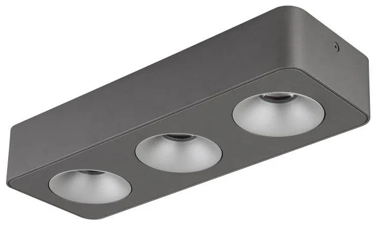 Spot LED aplicat aluminiu gri HANGARAU 3