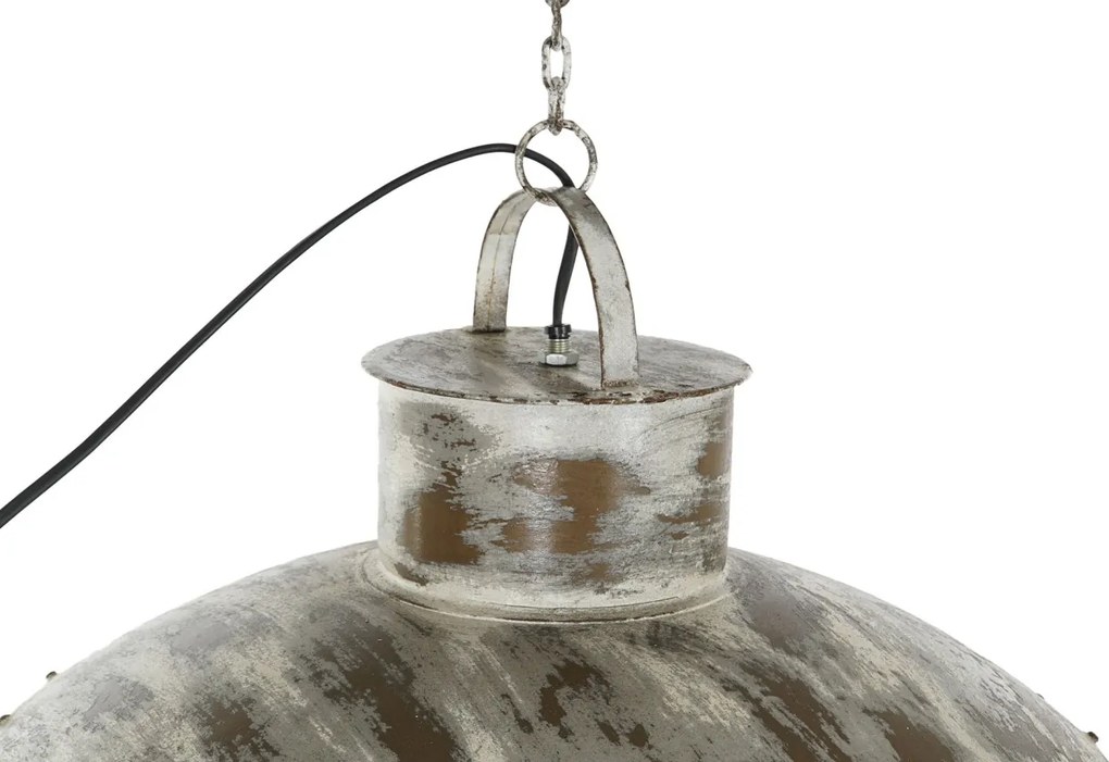 Abajur din metal, gri deschis, finisaj patinat, 60 x 60 cm, „Montargis”