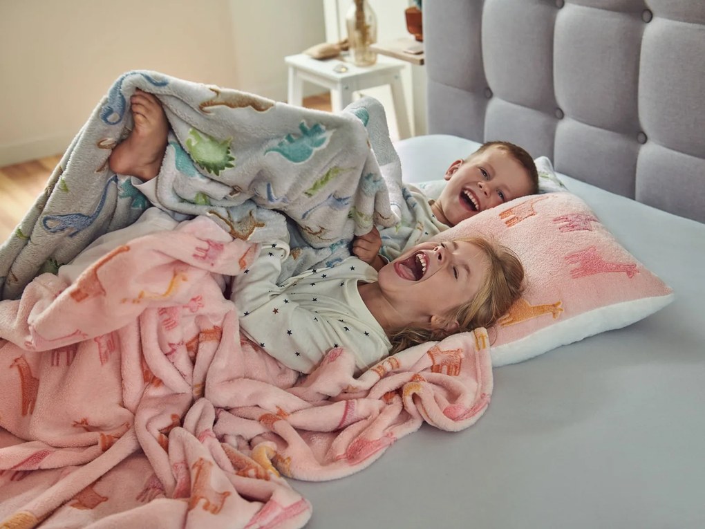 Set cadou Bufniță Crăciun + set Warm Hug Kids patură și pernă 80X190