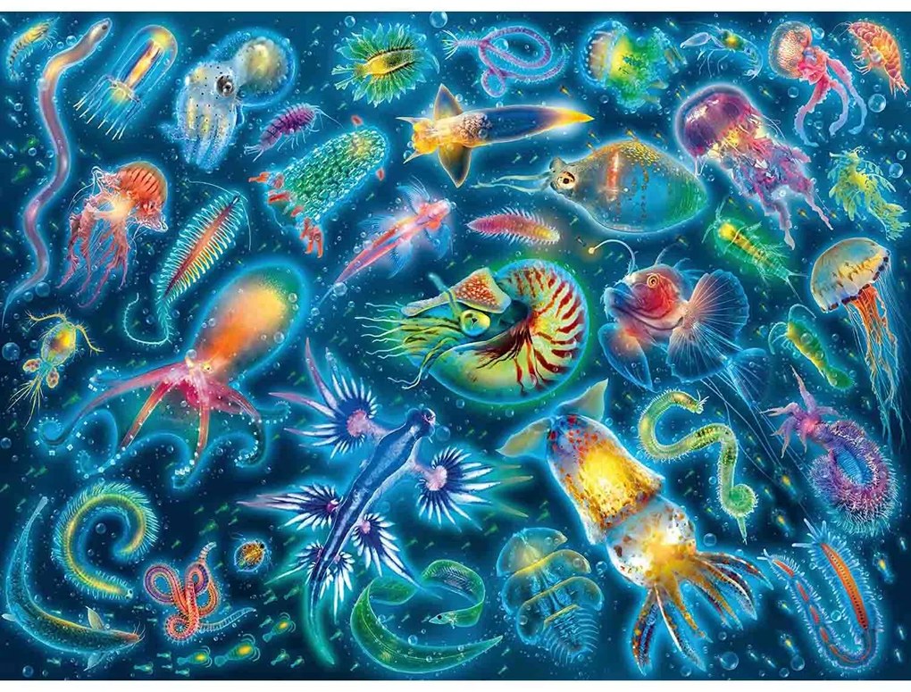PUZZLE SPECII MARINE COLORATE, 500 PIESE - RAVENSBURGER (RVSPA17375)