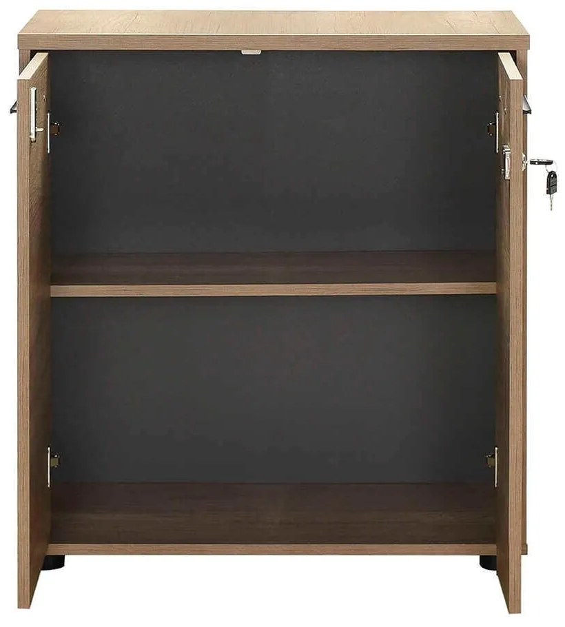 Biblioteca Adore New York, 2 usi cu cheie, 3 rafturi, 76 x 75 x 34 cm