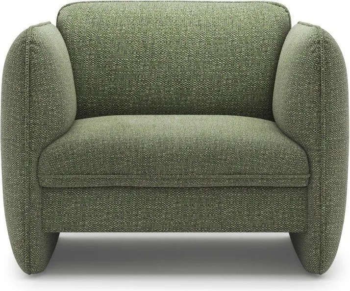 Fotoliu verde cu tapițerie din chenille Georgia – Micadoni