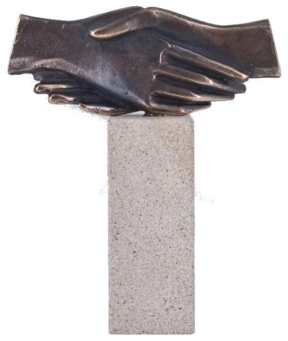 Statueta bronz "Strangere de mana"