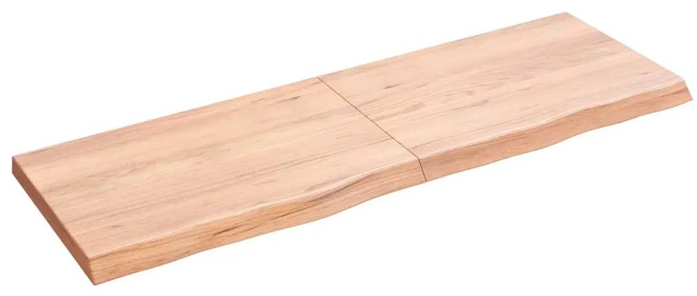 vidaXL Raft de perete maro deschis 120x40x(2-4) cm lemn stejar tratat