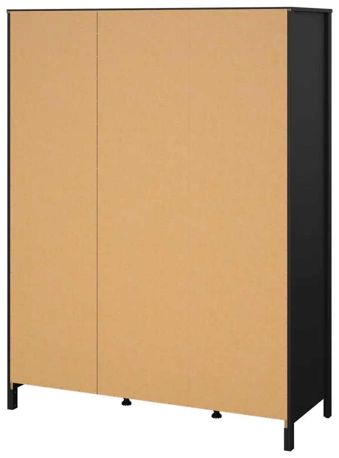 Șifonier negru cu oglindă 150x199x58 cm Madrid – Tvilum