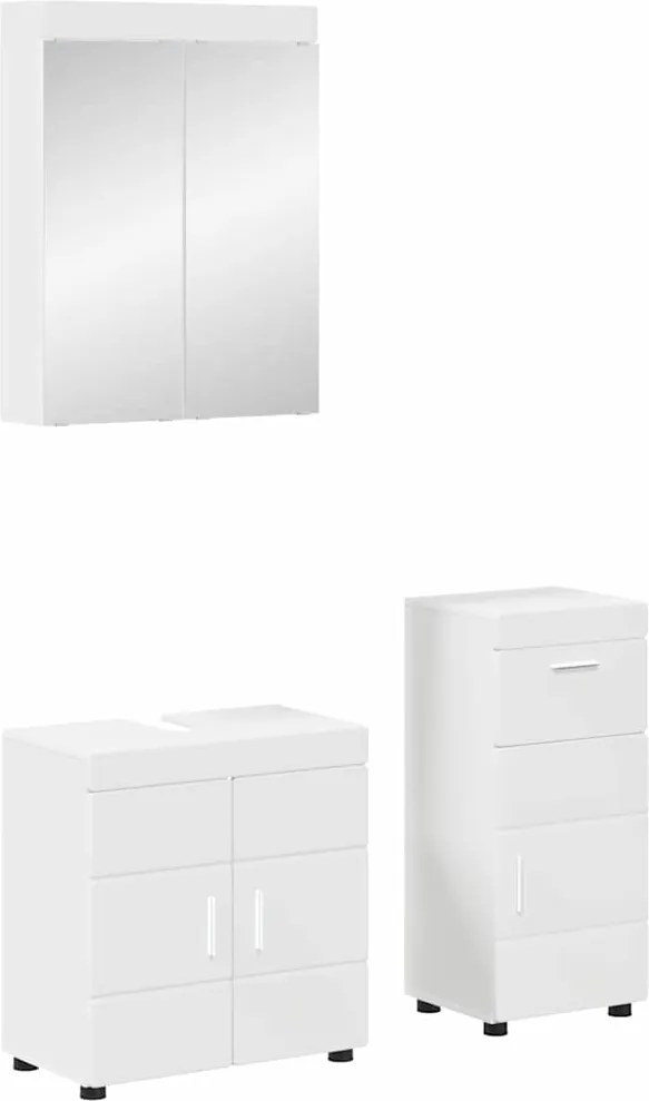 vidaXL Set de mobilier pentru baie cu sertar TULUM Alb Lemn compozit
