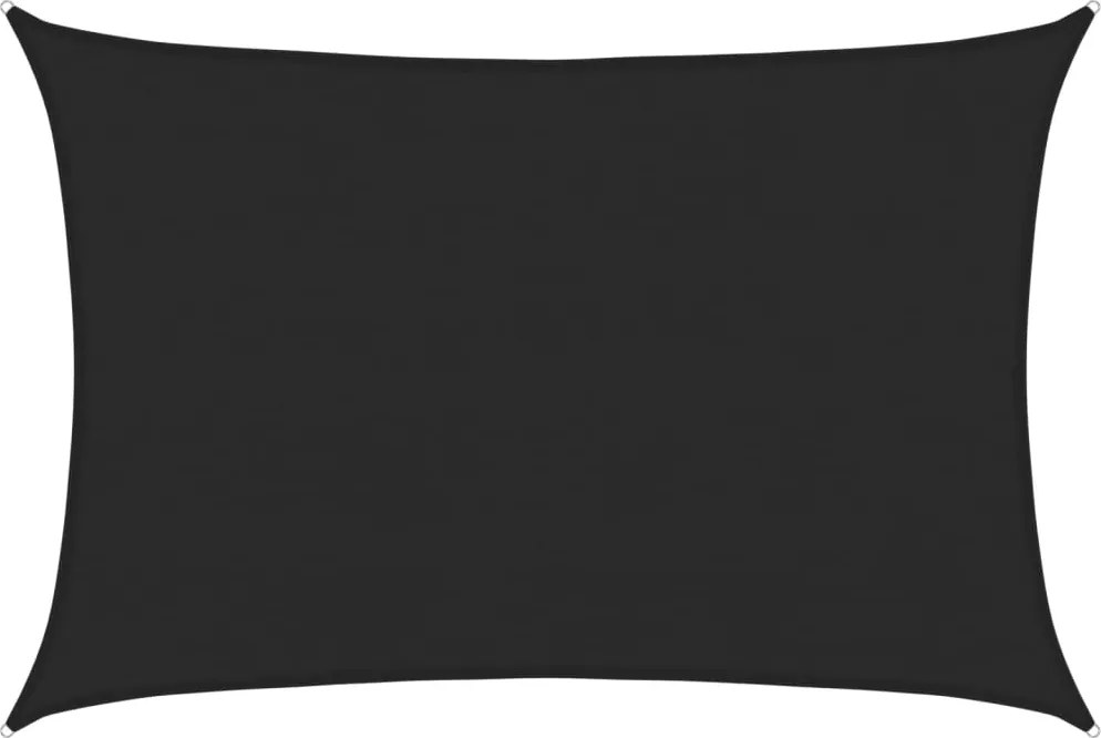 vidaXL Pânză parasolar, negru, 5x6 m, HDPE, 160 g/m²