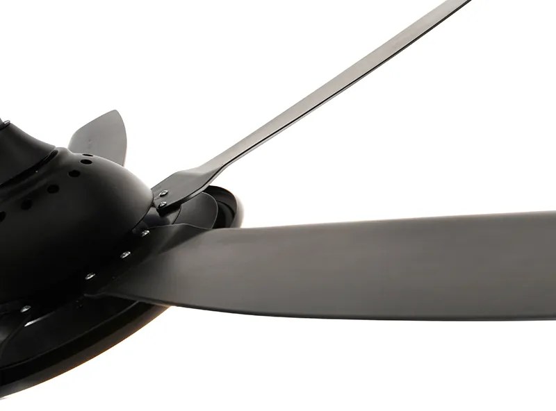 Ventilator de tavan negru 130cm incl. LED Dimmable cu telecomandă - Vifte