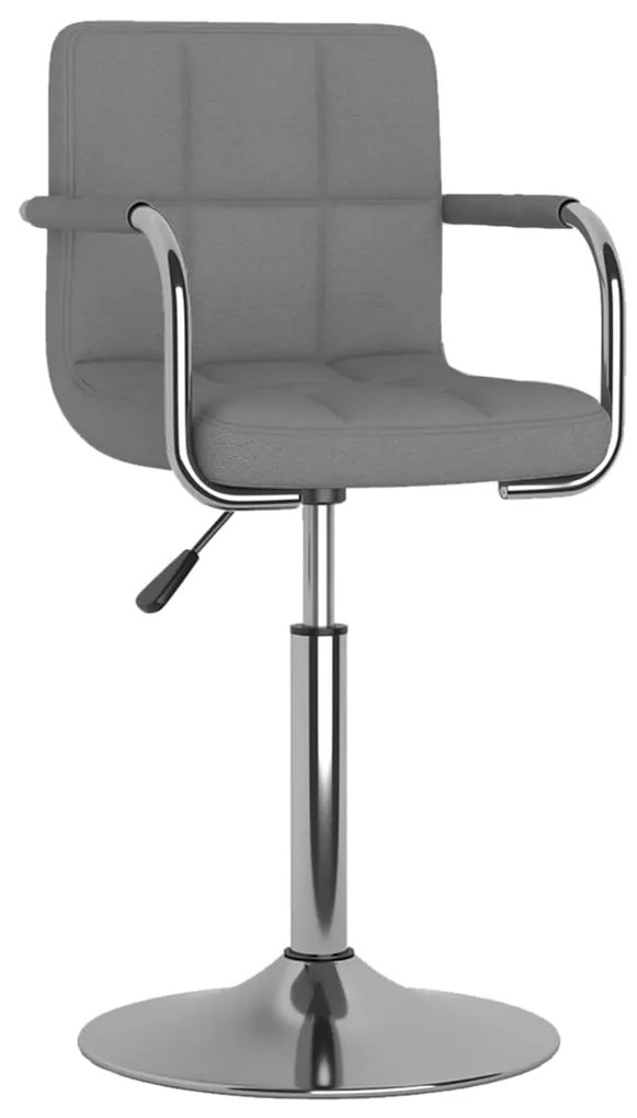 vidaXL Scaun de bucătărie, gri deschis, material textil