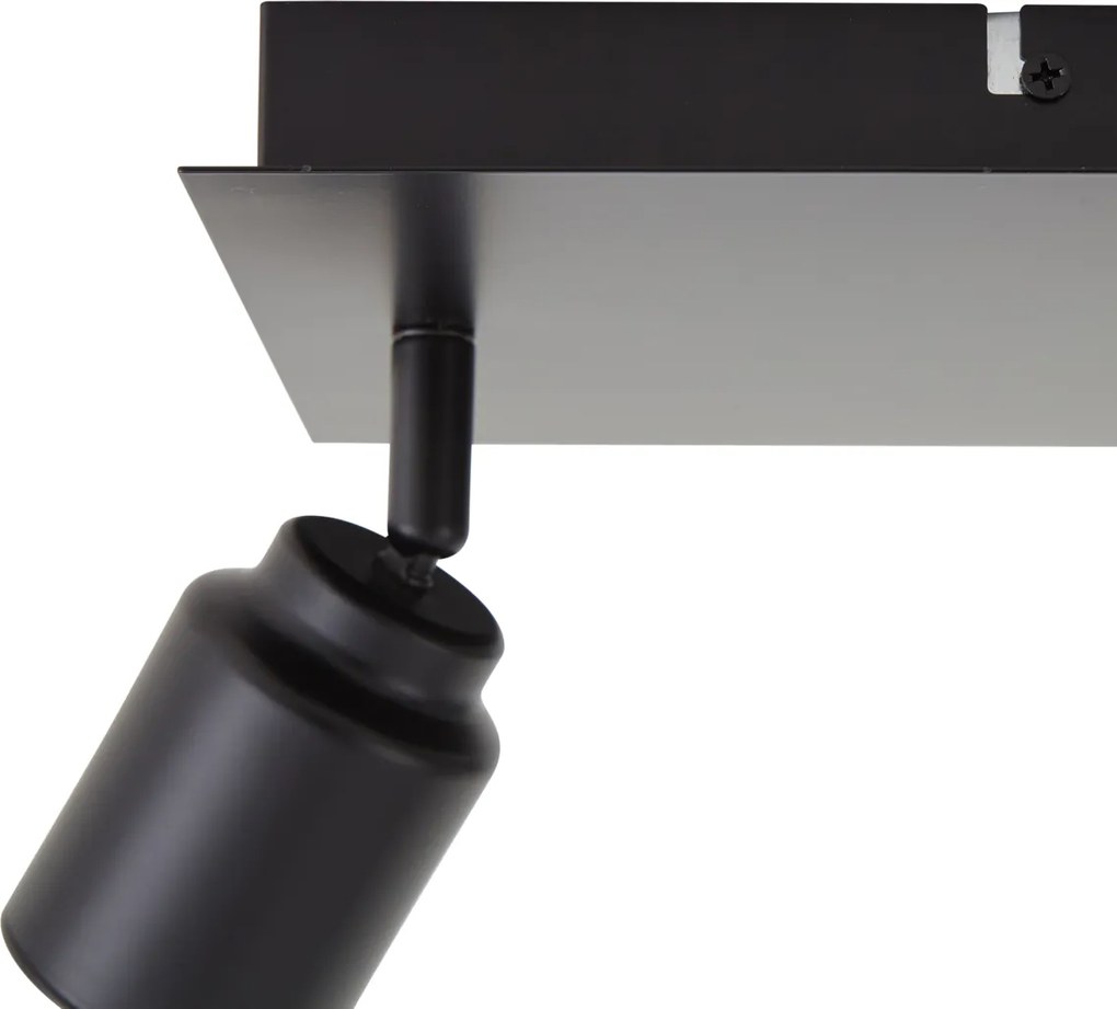 Spot modern pentru baie negru pătrat 3 lumini IP44 - Ducha