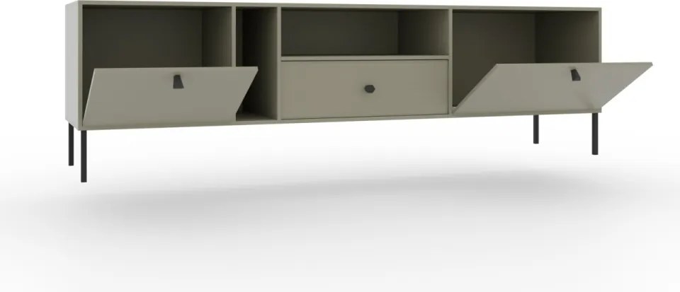 Comodă TV, 180x41x50 cm, Tili 3, ADRK Furniture (Culoare: Bej nisipos / Bej nisipos)