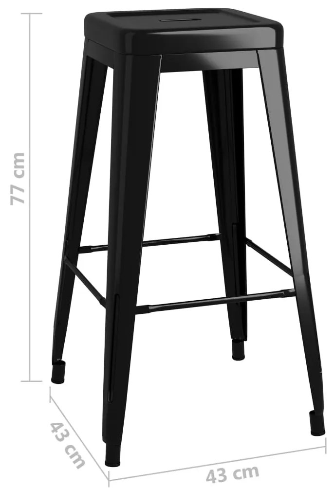 Set mobilier de bar, 5 piese, alb si negru Alb si negru, 5