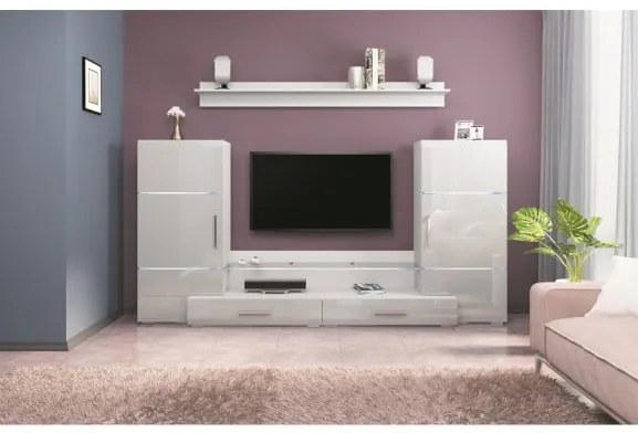 Living Domino, Alb, 2800 x 450 x 1400 mm.