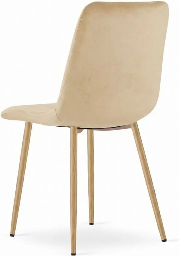 Scaun de catifea crem LAVA BUTTER CREAM