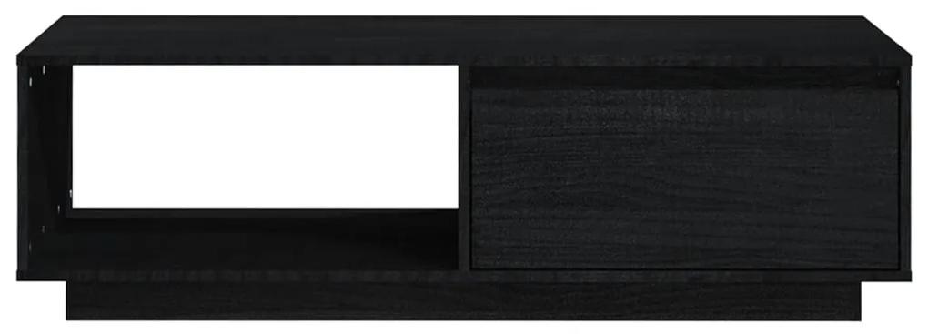 Masuta de cafea, negru, 110x50x33,5 cm, lemn masiv de pin 1, Negru