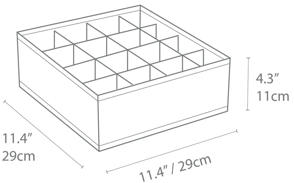 Organizator de sertare cu 16 compartimente Bigso Box of Sweden Drawer, bej