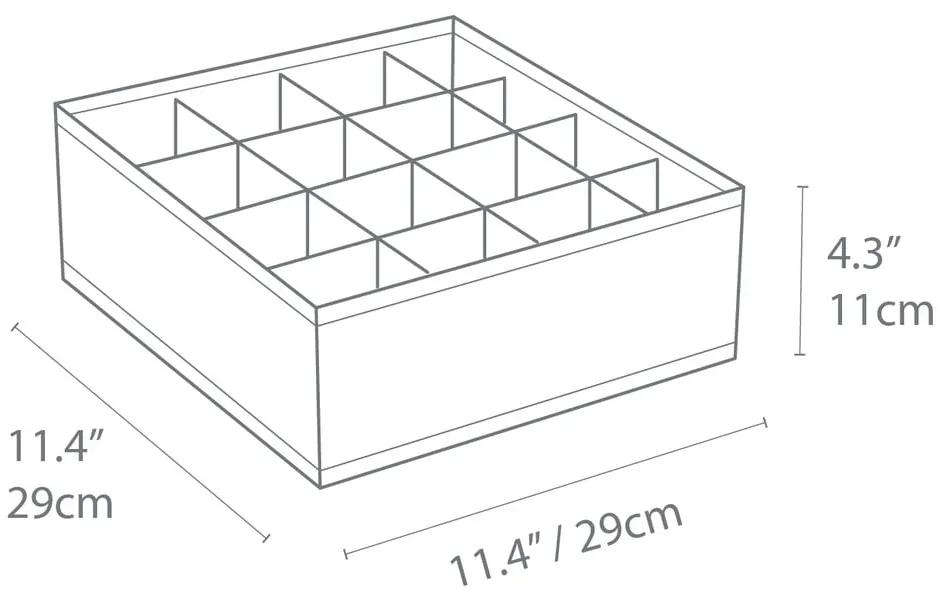 Organizator de sertare cu 16 compartimente Bigso Box of Sweden Drawer, gri