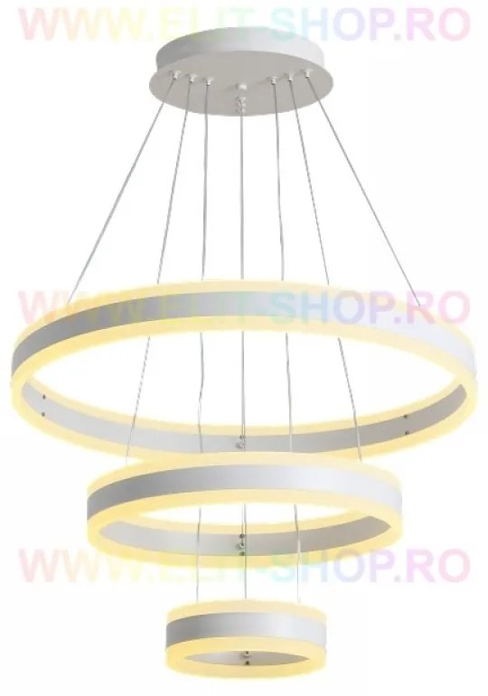 Lustra LED Cu Telecomanda, Elit's Esn1768/600-W, 304W, ALB
