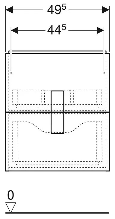 Mobilier pentru lavoar Kolo, Twins 50 cm, alb