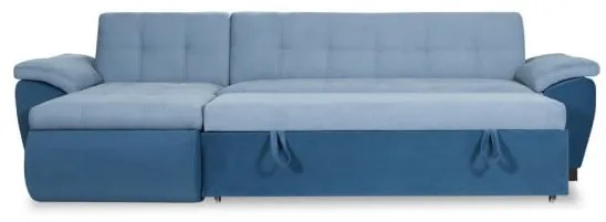 Coltar Extensibil Stanga Novara, Albastru, 309 x 172 x 90 Cm
