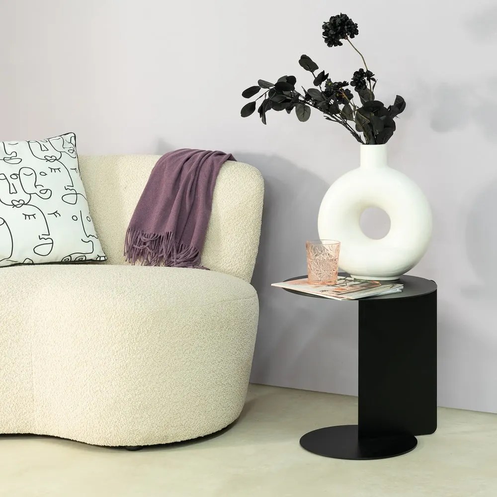 Măsuță auxiliară rotundă din metal ø 40 cm Salsa – Spinder Design