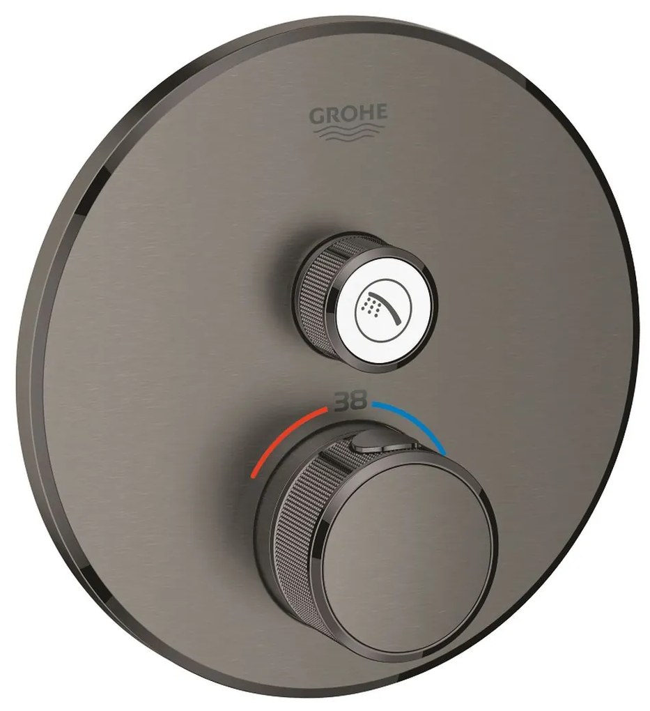 Grohe Grohtherm SmartControl baterie de duș ascuns cu termostat Brushed Hard Graphite 29118AL0