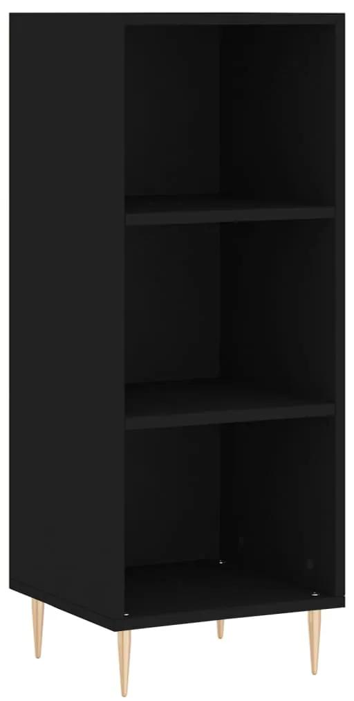 828717 vidaXL Servantă, negru, 34,5x32,5x90 cm, lemn compozit