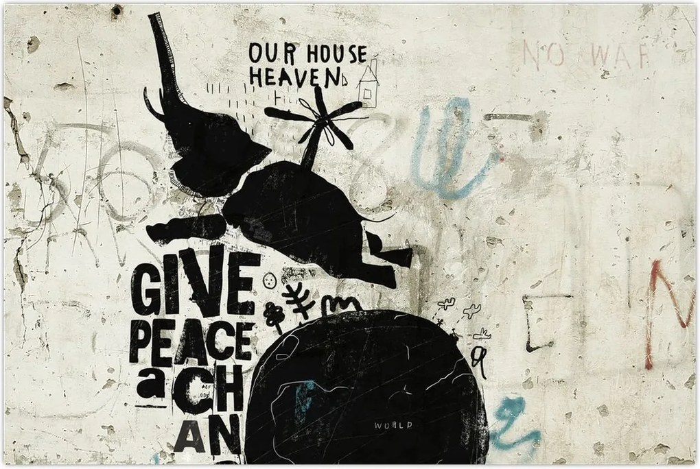 Tablou - Elefant deasupra solului (90x60 cm)