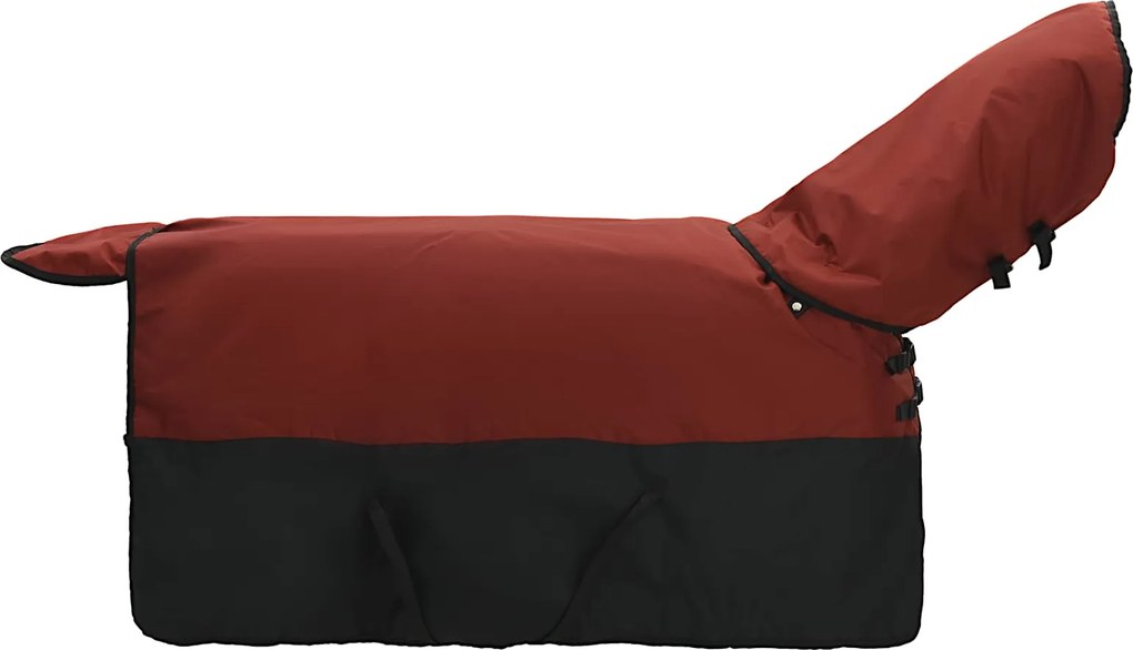 vidaXL Pătură pentru cai Verde închis și negru 115 cm Poliester