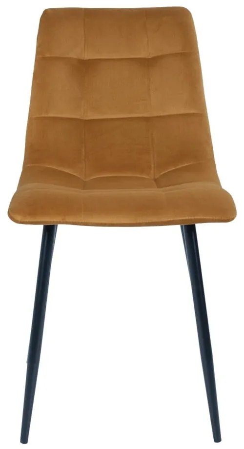 Scaune de dining galbene 2 buc. tapițate Middelfart – House Nordic