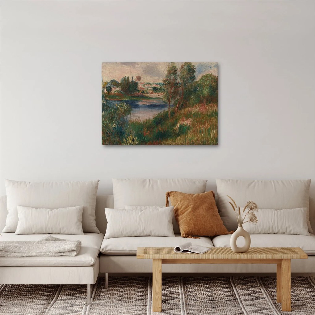 Tablou - Auguste Renoir, Landscape at Vetheuil, reproducere (70x50 cm)