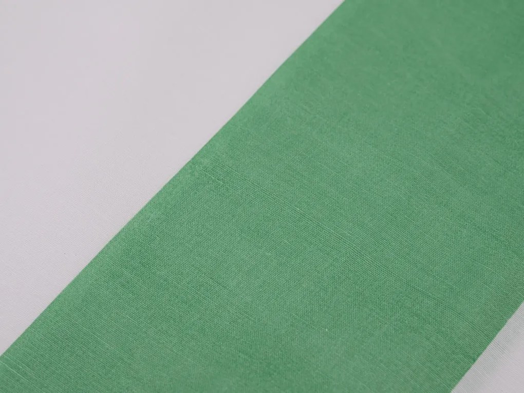 Set 2 fete de perna decorative STRIPES 45x45 cm, alb-verde
