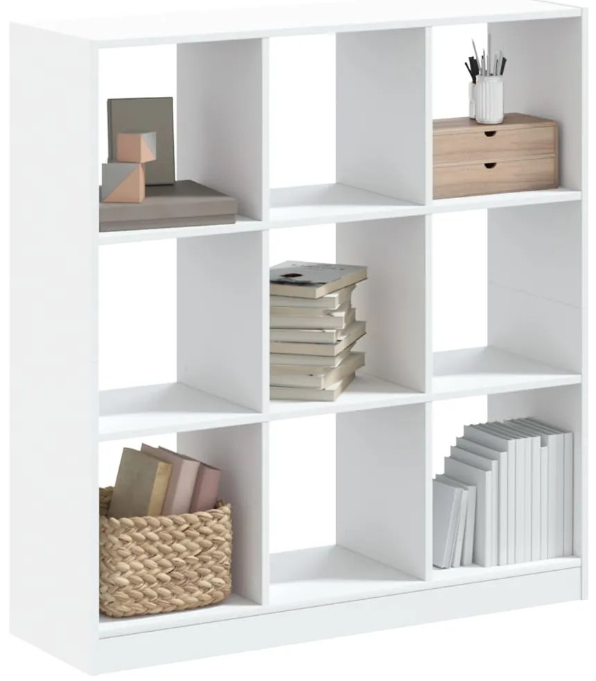 vidaXL Bibliotecă, alb, 102x32x108 cm, lemn prelucrat