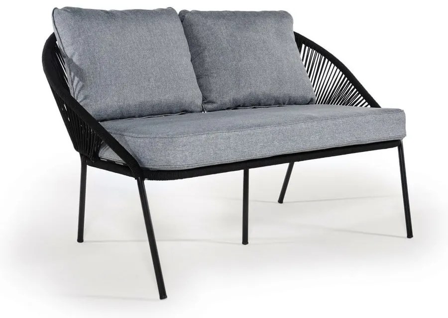 Canapea de grădină cu 2 locuri Bonami Selection North, negru