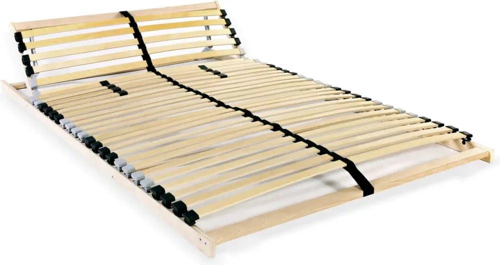vidaXL Bază de pat cu șipci, 28 șipci, 7 zone, 100 x 200 cm
