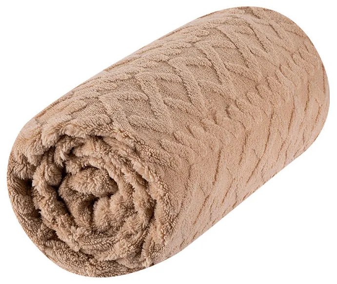 Cearşaf elastic cu blăniţă INVERNO bej 180 x 200 cm
