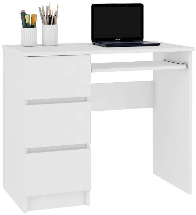 Expedo Birou KORDA A-6, 90x77x50, alb,stânga