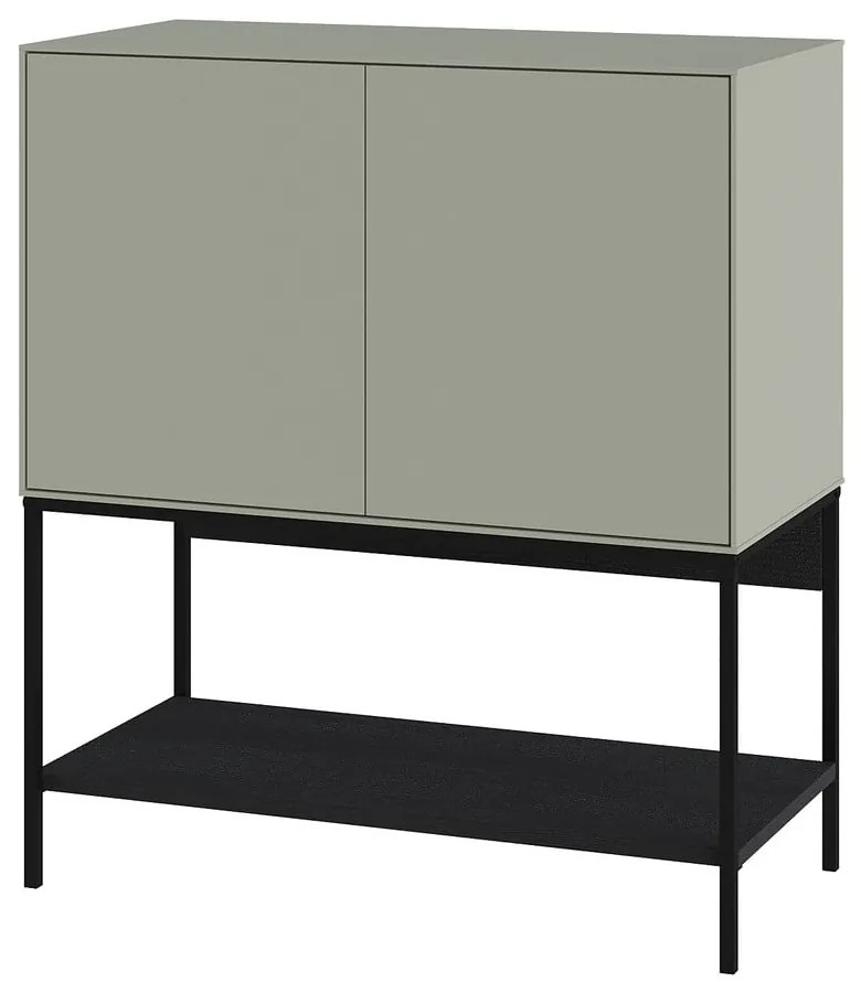 Dulap verde/negru 80x90x40 cm Amira – Marckeric