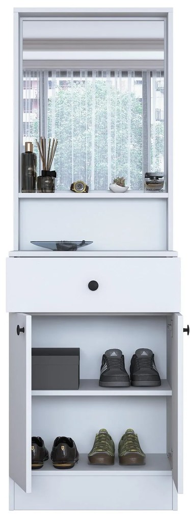 Mobilier hol Pixie 6 (alb) (cu oglindă). 1102444