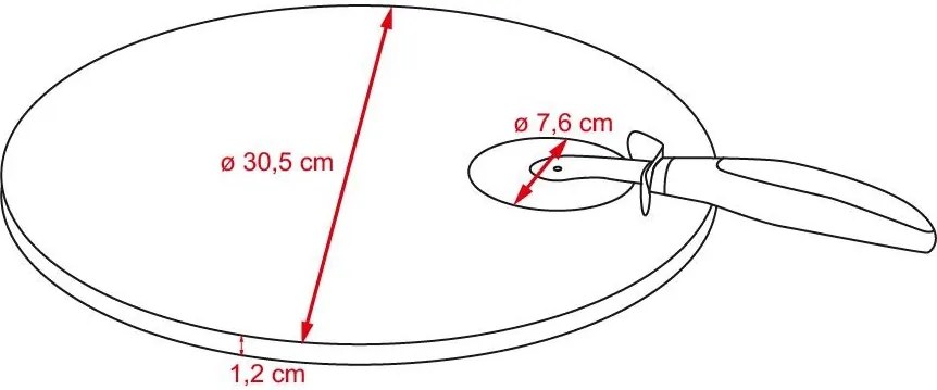 Piatra pentru pizza + cuțit SALVATORE