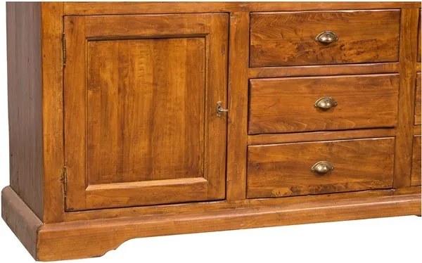 Vitrina cu usi si sertare, L230 38  50 H226 cm