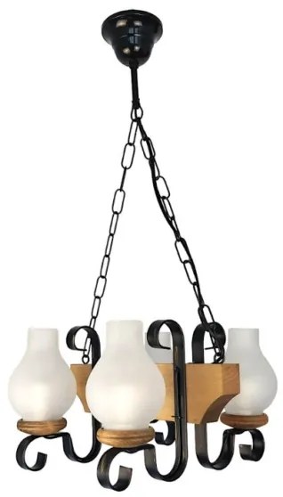 Lustră pe lanț Brilagi QUEEN 4xE14/40W/230V fag