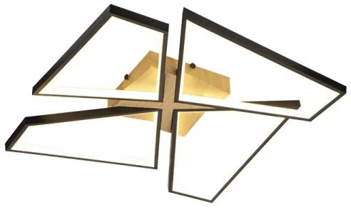 Plafonieră LED dimabilă LED/115W/230V 3000-6500K maro/negru + telecomandă