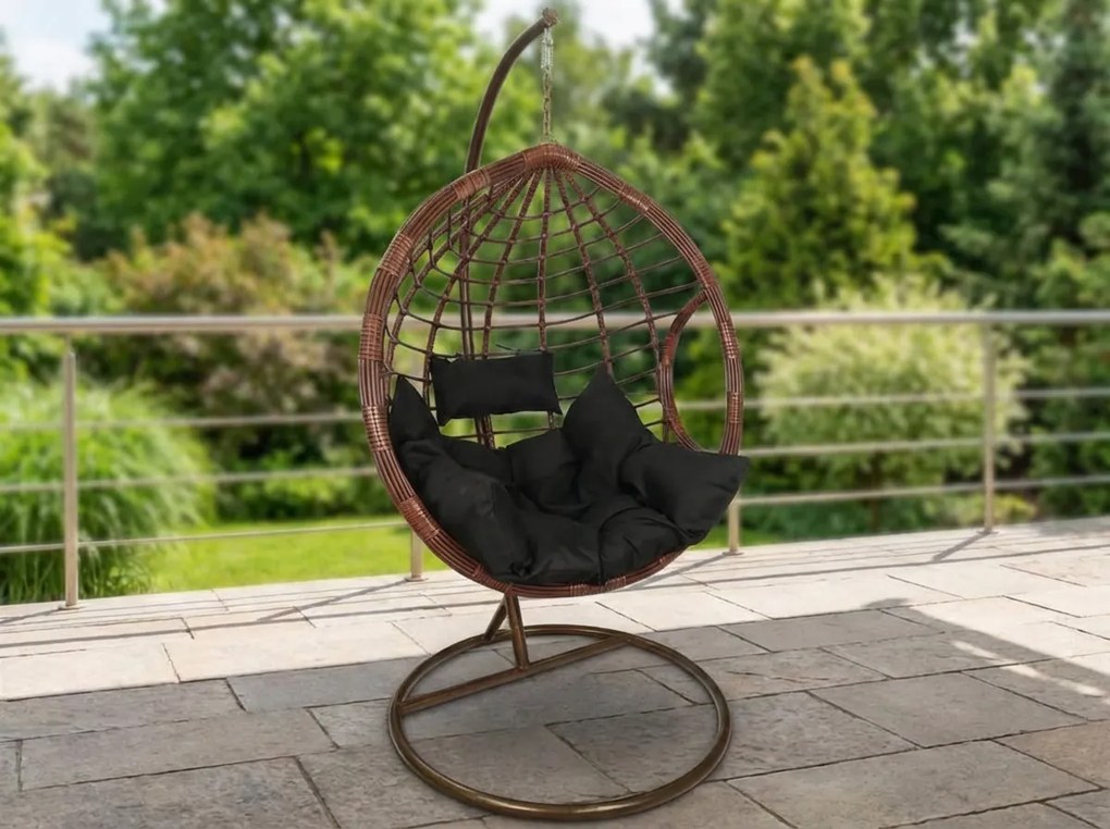 Scaun balansoar suspendat maro DOMINIKANA fara suport