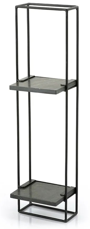 Etajera din marmura si fier Shelly 20x75 cm